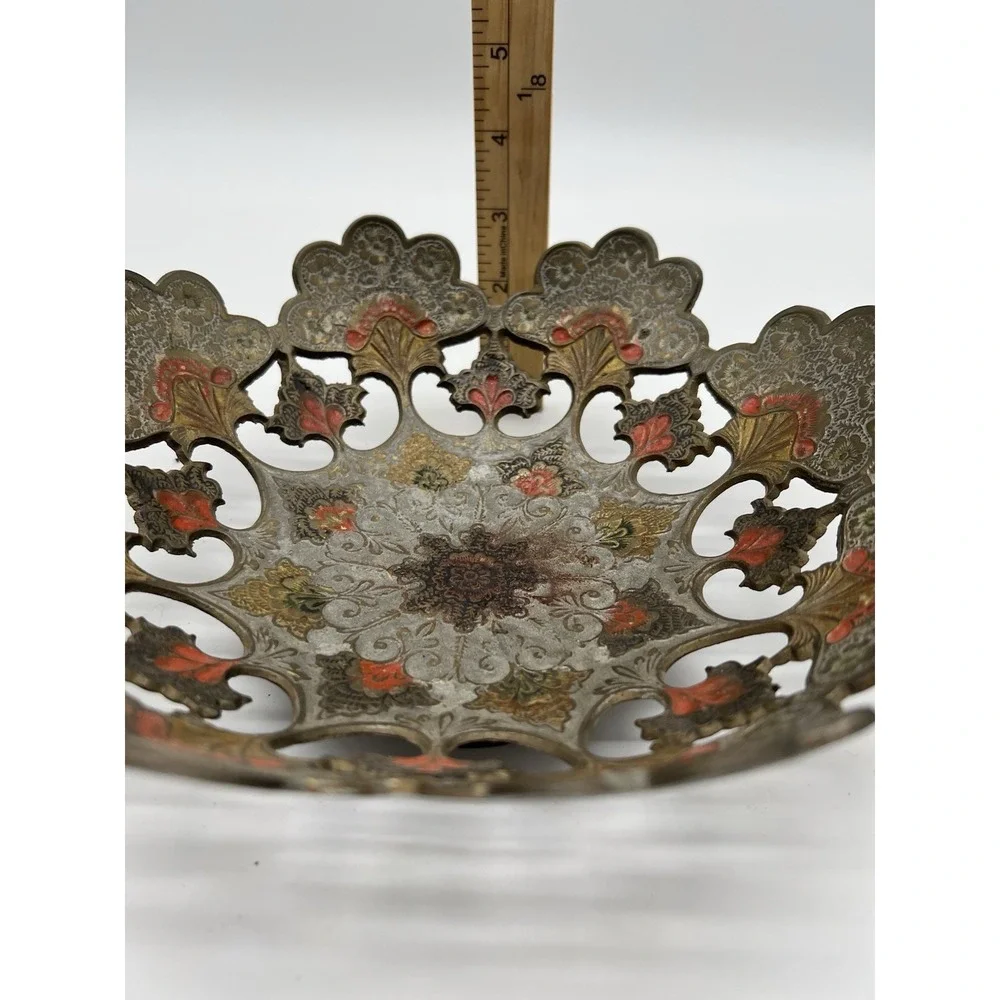 VTG‎ India Brass Enamel Cut Out 10